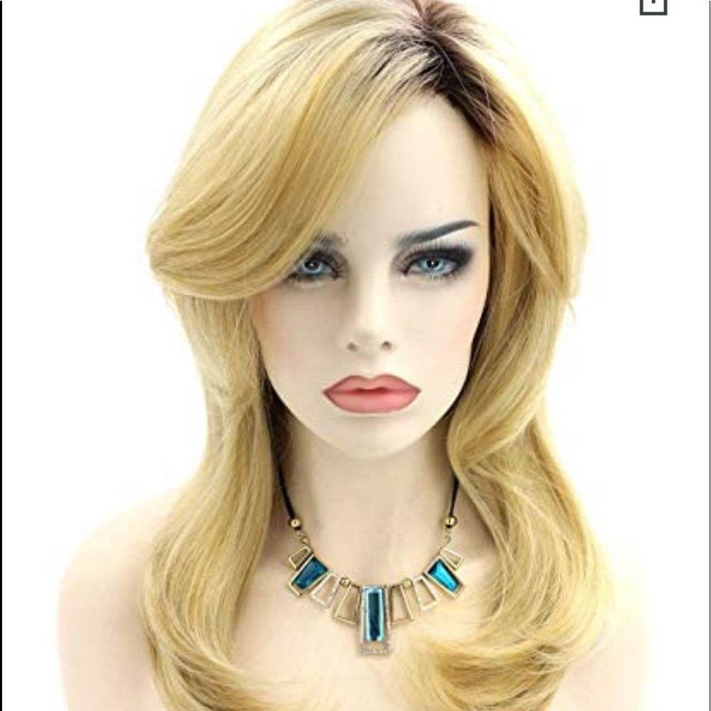 Kalyss ladies ombré Blonde dark brown roots